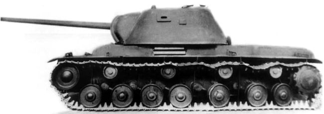 Деревянный макет (в натуральную величину) танка КВ-3 («объект 223»), представленный на рассмотрение макетной комиссии весной 1941 года (ЦАМО).