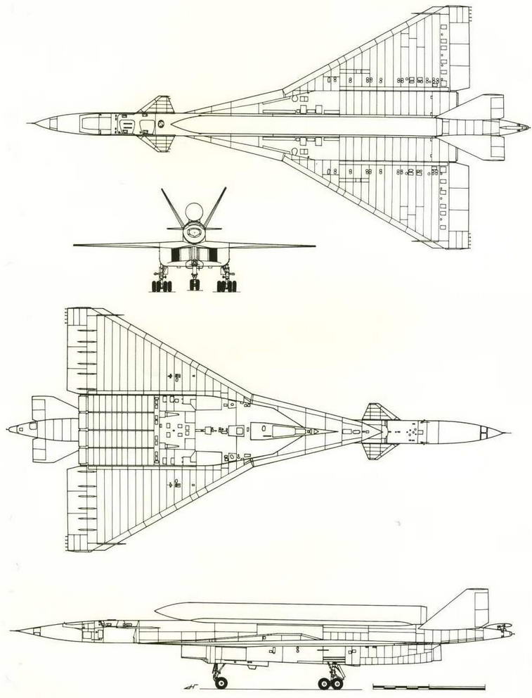 Проект самолета-разгонщика ВКС на базе Т-4 (№ 2 по схеме на стр. 136). (Николай Гордюков)