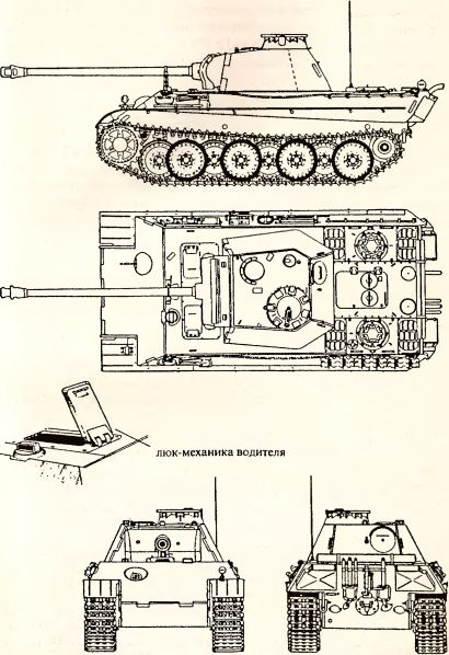Рис. 55. Средний танк P/Kpfw V Ausf. G.