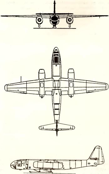 Рис. 109. Опытный образец реактивного бомбардировщика Ar 234.