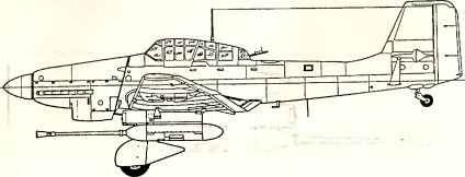 Рис. 136. Пушечный штурмовик Ju 87G-2.