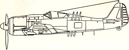 Рис. 138. Артиллерийская система SG 116 на Fw 190А-6.
