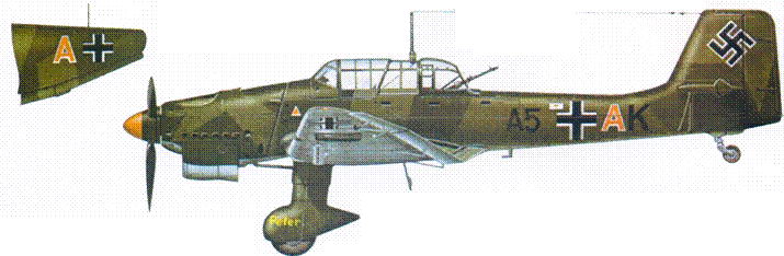 Ju 87B-1 из St.G. 1,1939 г.