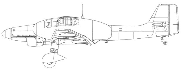 Ju 87 D-3 — с кабинками для диверсантов, вид на левую сторону